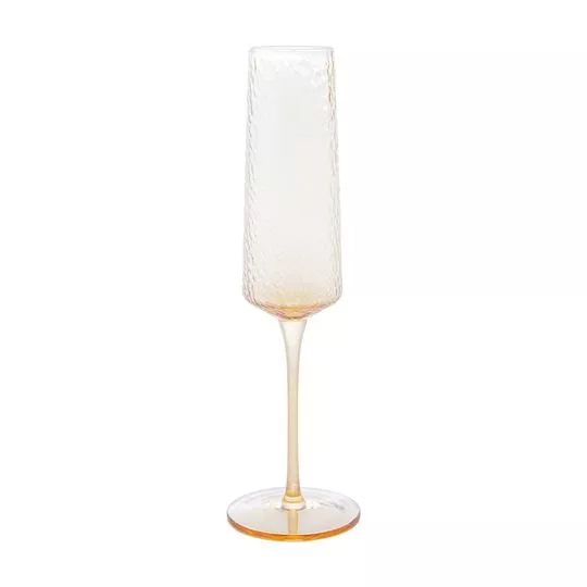 Taça Para Champagne Petra- Cristal & Âmbar- 300ml- Lyor