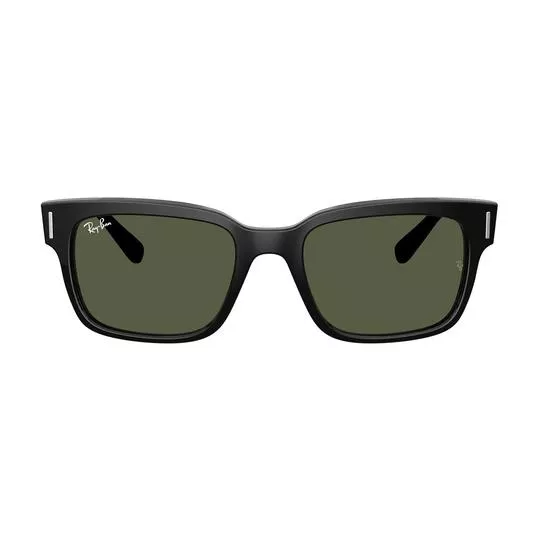Óculos De Sol Quadrado- Preto & Verde