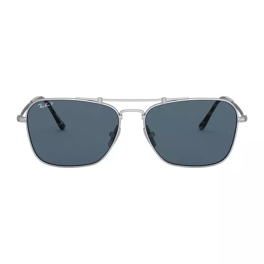 Óculos De Sol Aviador - Prateado & Preto