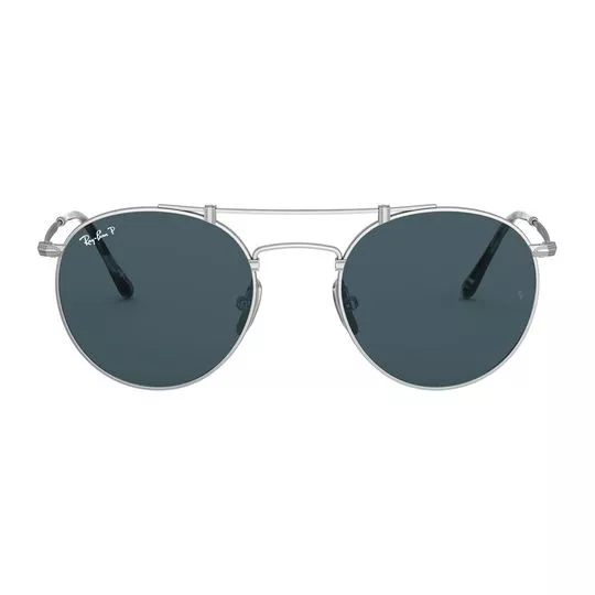 Óculos De Sol Aviador - Prateado & Preto
