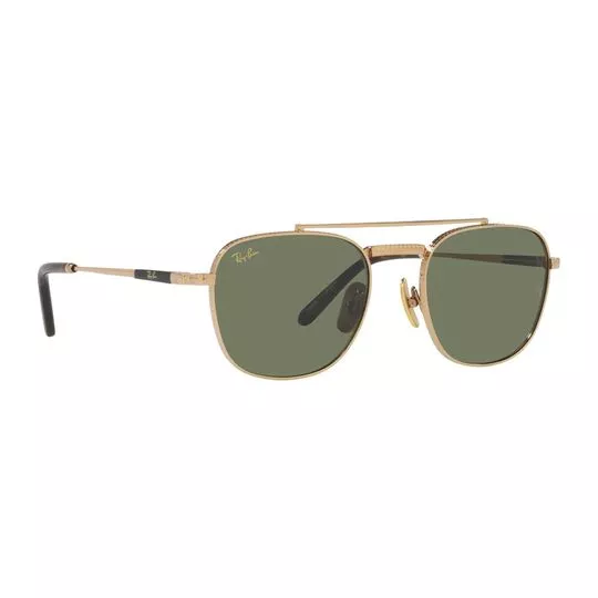 Óculos De Sol Aviador- Dourado & Verde