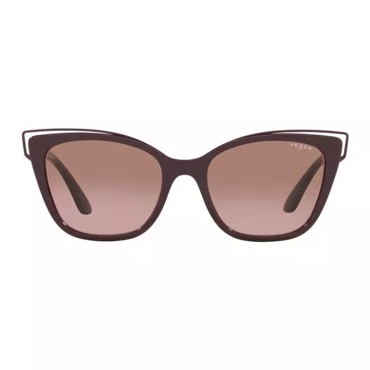 Óculos De Sol Gatinho- Roxo Escuro & Marrom