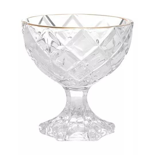 Taça Para Sobremesa Deli Diamond- Cristal & Dourada- 170ml- Lyor