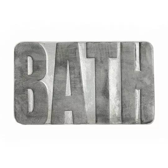 Tapete Para Banheiro Bath- Cinza Claro & Cinza- 75x45cm- Hudson