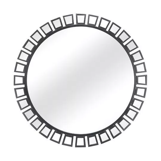 Espelho Decorativo De Parede- Preto- Ø75cm- BTC Decor