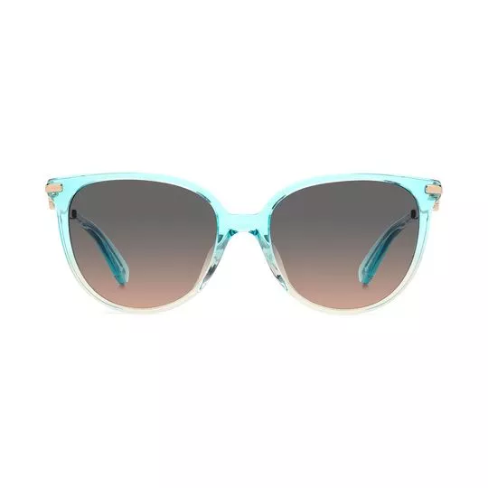 Óculos De Sol Arredondado- Incolor & Azul Claro- Kate Spade