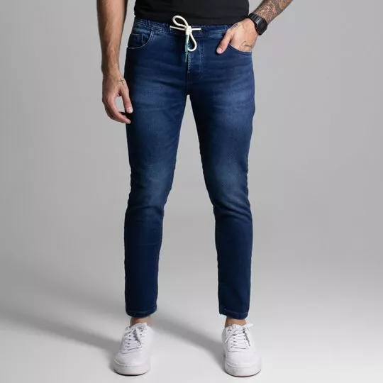 Calça Jeans Skinny- Azul Escuro