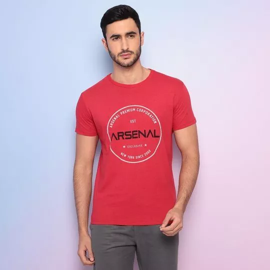 Camiseta Arsenal- Vermelha & Branca- Arsenal