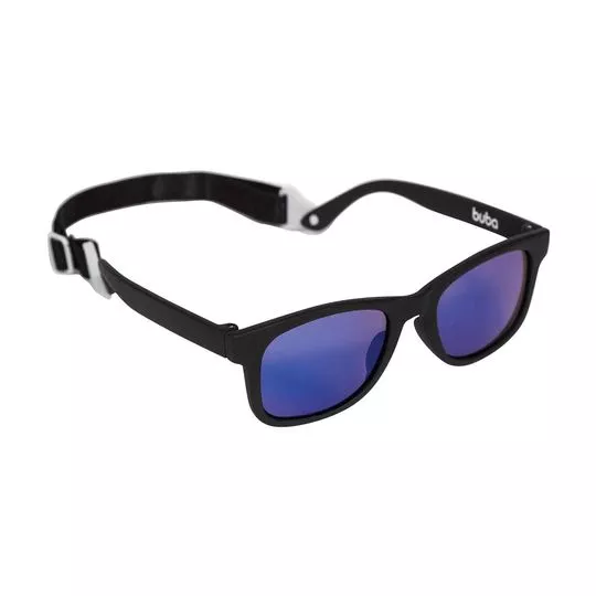 Óculos De Sol Baby Com Alça Ajustável- Preto & Azul