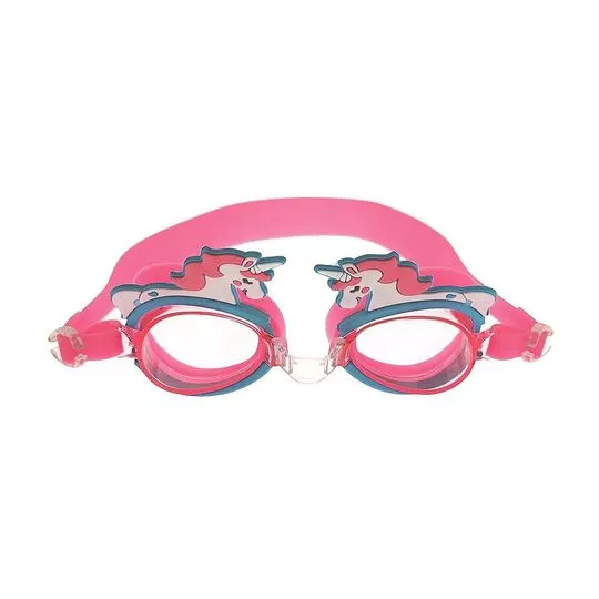 Óculos De Natação Unicórnio- Rosa & Branco