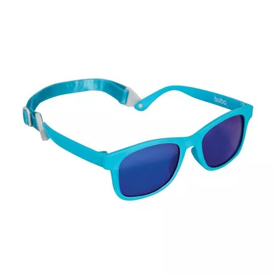 Óculos De Sol Baby Com Alça Ajustável- Azul & Azul Escuro- Buba