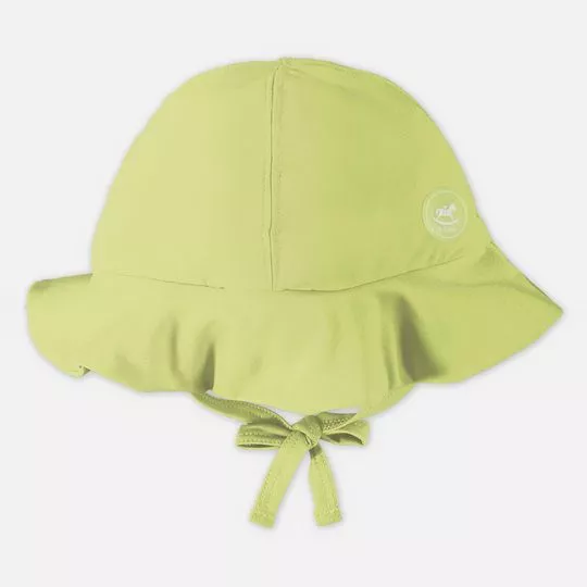 Chapéu Com Proteção UV- Verde Limão- Up Baby & Up Kids