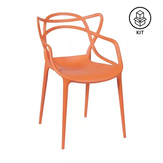Jogo De Cadeiras Solna- Laranja- 2Pçs- Or Design