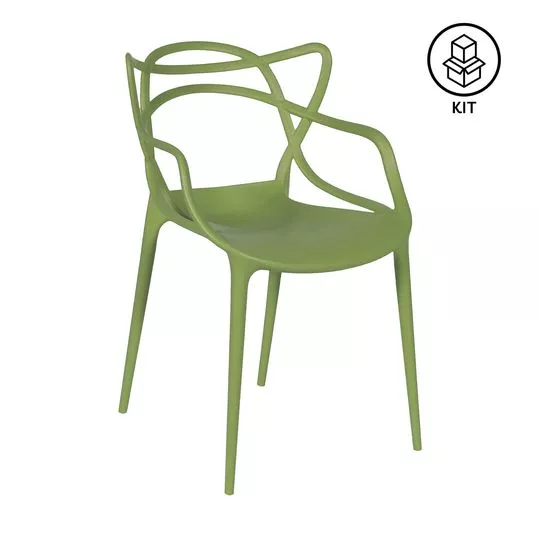 Jogo De Cadeiras Solna- Verde- 2Pçs- Or Design