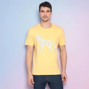 Camiseta Lobo<BR>- Amarela & Cinza<BR>- Acostamento