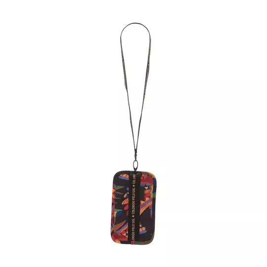 Bolsa Mini Abstrata- Vermelho Escuro & Amarela- 19,5x11x2cm- Farm