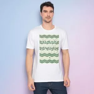 Camiseta Acostamento®<BR>- Branca & Verde<BR>- Acostamento