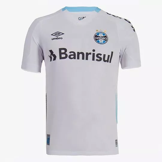 Camiseta Grêmio® Oficial II 2022- Branca & Azul Claro- Umbro