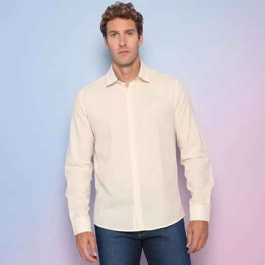 Camisa Com Recortes- Off White- TNG