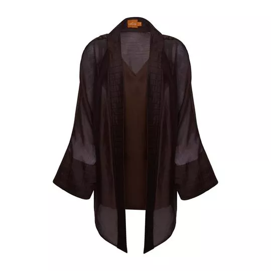 Kimono Amplo- Marrom Escuro