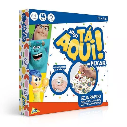 Jogo Tá Aqui! Pixar®- Azul Marinho & Amarelo- 15Pçs- Toyster