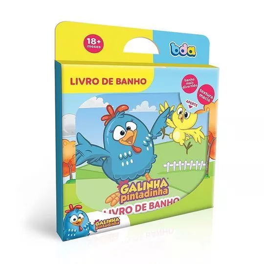 Livro De Banho Galinha Pintadinha®- Azul Claro & Amarelo- Toyster