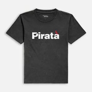 Camiseta Pirata<BR>- Preta & Branca