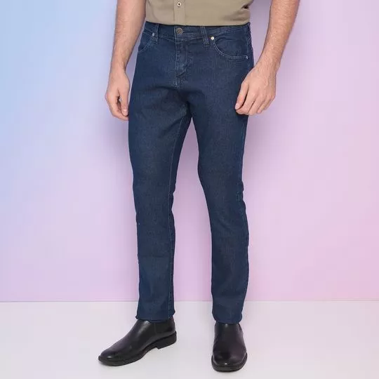 Calça Jeans Skinny Com Bolsos- Azul Escuro- Wrangler