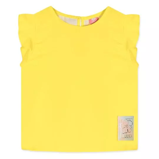 Blusa Com Tag- Amarela