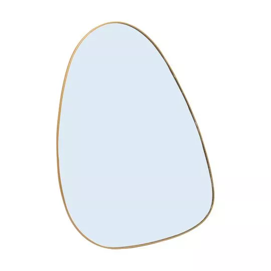 Espelho Com Relevos- Dourado- 35x25,5cm- Lyor