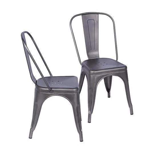 Jogo De Cadeiras Titan- Bronze- 2Pçs- Or Design