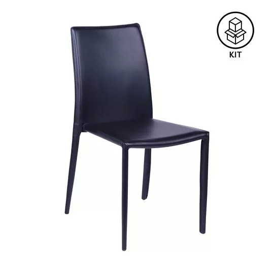 Jogo De Cadeiras Glam- Preto- 2Pçs- Or Design