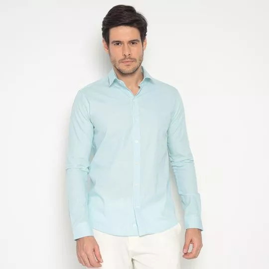 Camisa Listrada- Azul Claro- Club Polo Collection