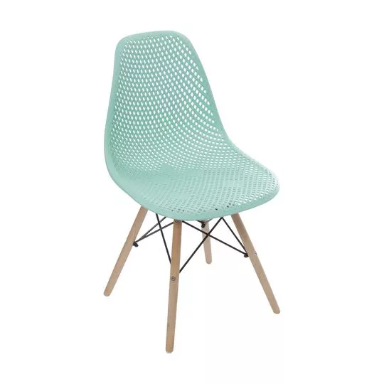 Cadeira Eames Colmeia- Tiffany & Madeira Clara- 82,5x46,5x42cm- Or Design