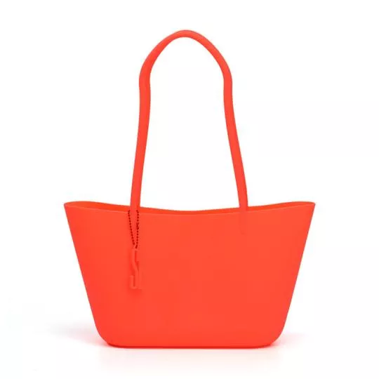 Bolsa Shopper Com Bag Charm- Laranja- Santa Lolla