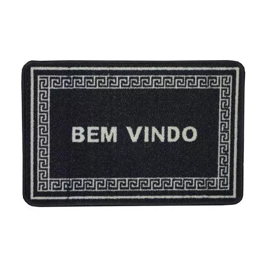 Capacho Bem Vindo- Preto & Off White- 60x40cm- Niazitex