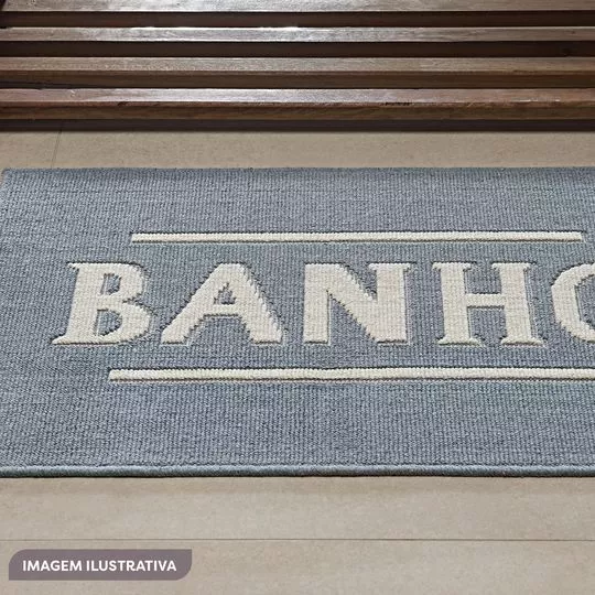 Tapete Para Banheiro Banho- Cinza- 80x50cm- Niazitex