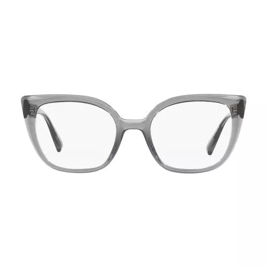 Armação Gatinho Para Óculos De Grau- Incolor & Cinza Escuro- Grazi Massafera