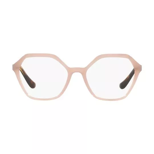 Armação Arredondada Para Óculos De Grau- Rosa Claro & Marrom- Vogue Eyewear