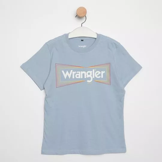 Camiseta Wrangler®- Azul & Branca