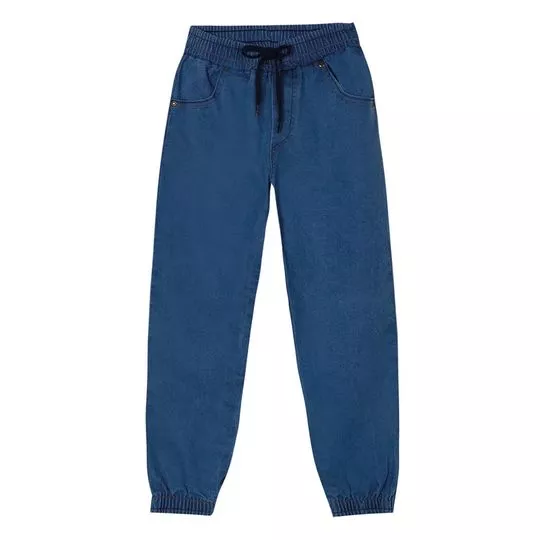 Calça Jogger Lisa- Azul Escuro- Marisol