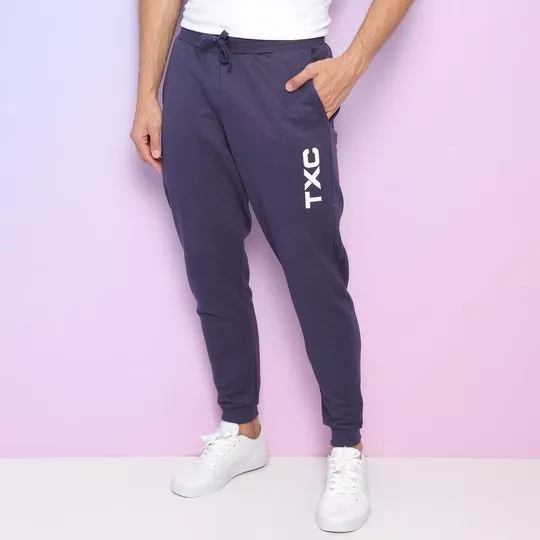 Calça Jogger TXC®- Azul Marinho & Branca- TXC BRAND