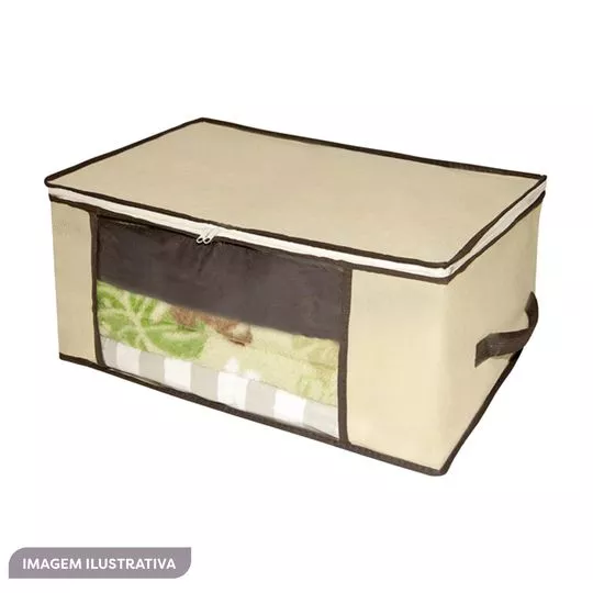 Organizador Multiuso- Bege & Marrom- 20x45x45cm- VB Home