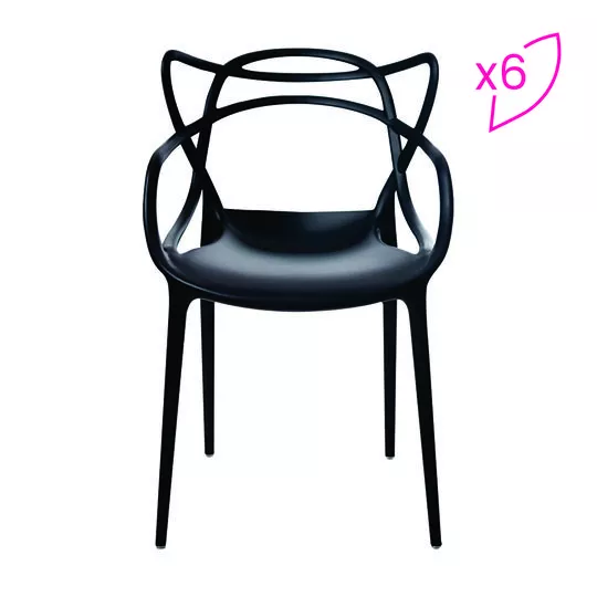 Conjunto De Cadeiras Allegra- Preto- 6PçsRivatti