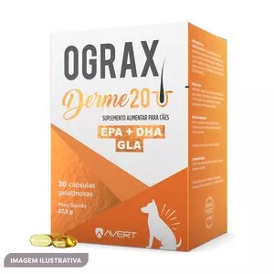 Suplemento Alimentar Ograx Derme 20<BR>- Uso Oral<BR>- 30 cápsulas<BR>- 57,5g<BR>- Avert