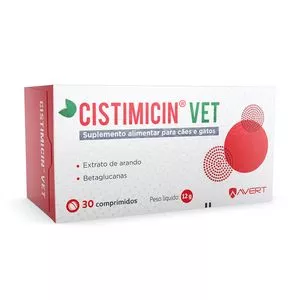 Suplemento Alimentar Cistimicin® Vet<BR>- Uso Oral<BR>- 30 comprimidos<BR>- 12g<BR>- Avert