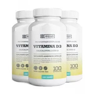 Kit De Vitamina D3 2000 UI<BR>- 3 Unidades<BR>- Iridium Labs