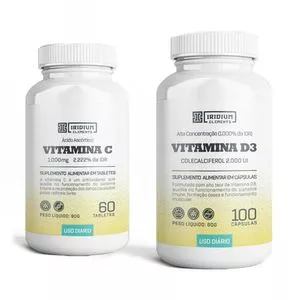 Kit De Vitamina C + Vitamina D3<BR>- 2 Unidades<BR>- Iridium Labs