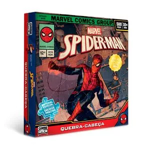 Quebra-cabeça Spider-Man®<BR>- Vermelho Escuro & Azul Escuro<BR>- 500Pçs<BR>- Toyster