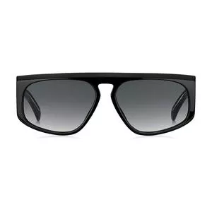 Óculos De Sol Retangular<BR>- Cinza & Preto<BR>- Givenchy